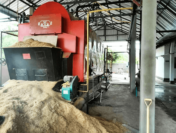 10Tons/h biomass fired steam boiler used in rice mill plant